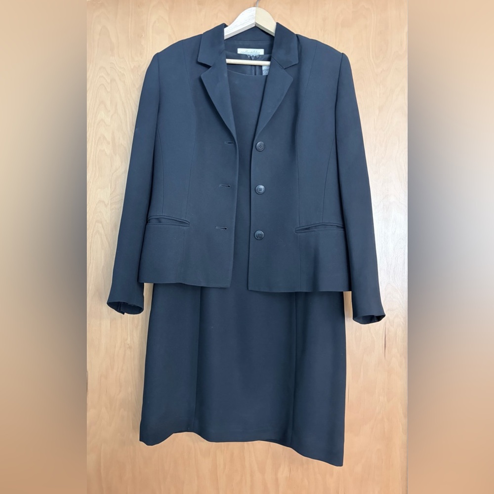 Casual Corner Black Blazer and Dress Set